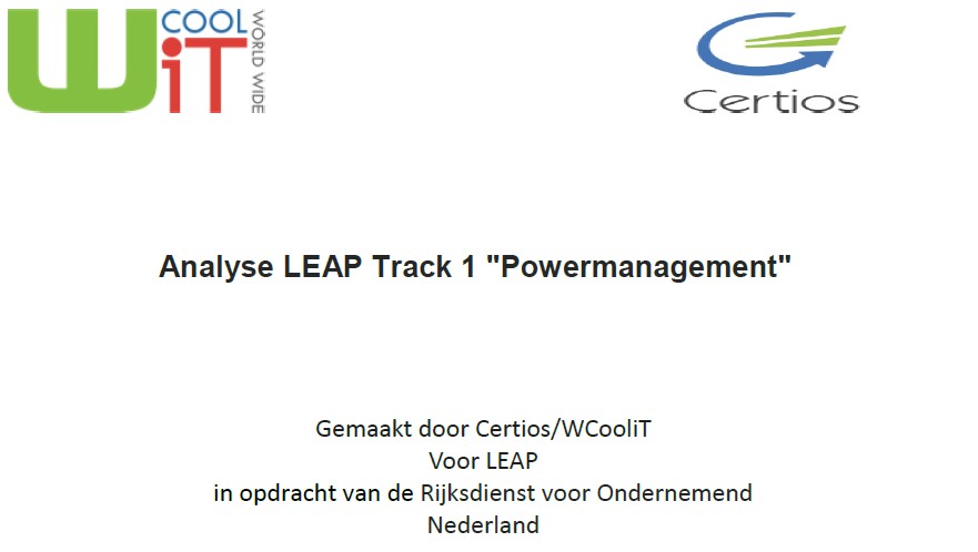 Rapport LEAP Powermanagement Pilot analysis Image